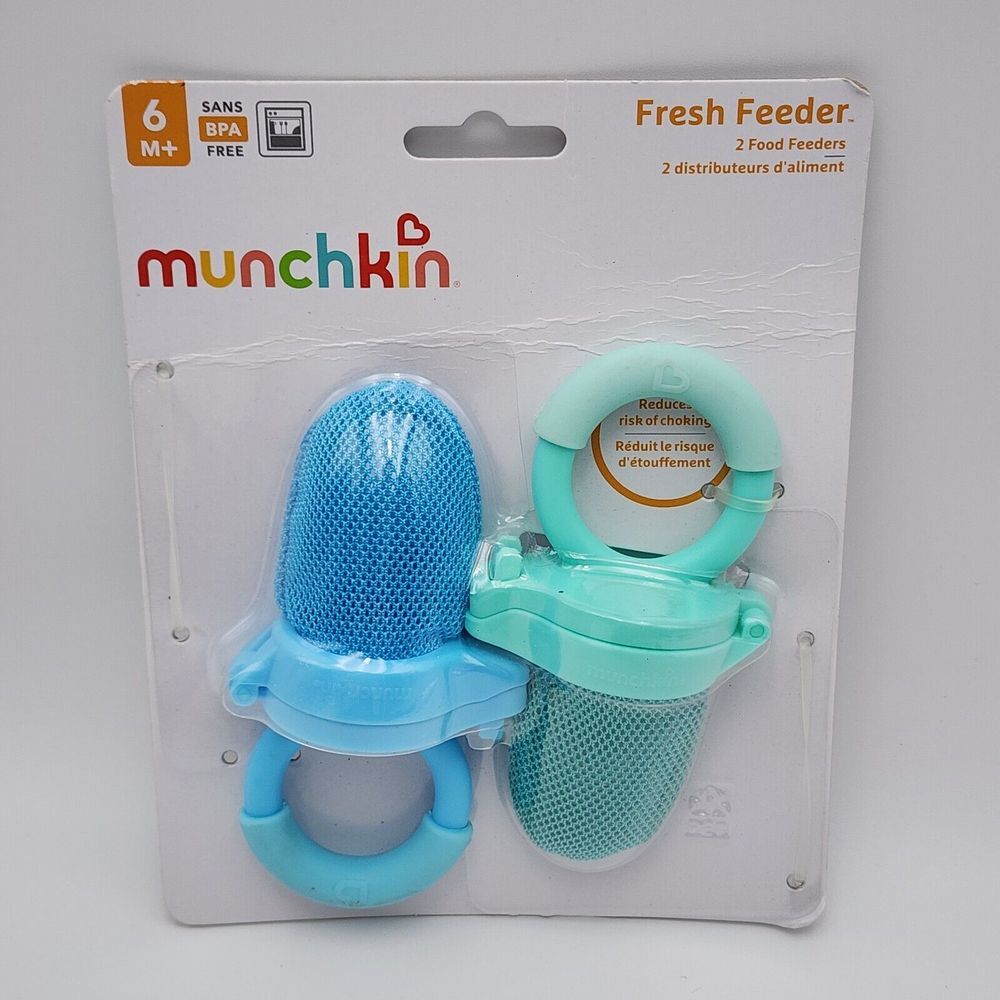 Munchkin Fresh Food Feeder Pack of 2 BPA Free/ Fruits And Veggies Baby 6+ New‎
